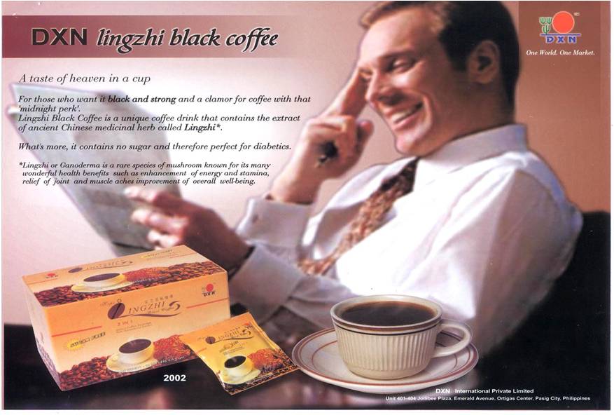 The Lingzhi coffee is a product of DXN International - the world class Ganoderma manufacturer..