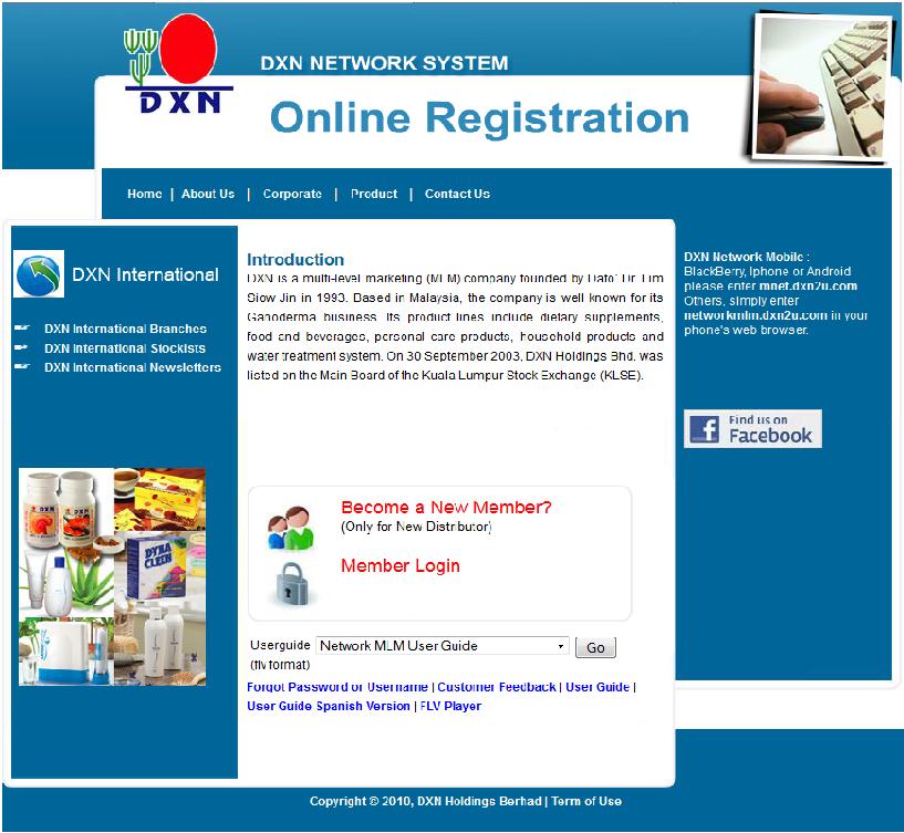 DXN Online Registration